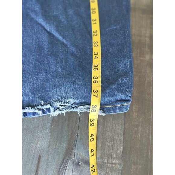 True Religion Mens Jeans 38 Slim Fit Blue Distressed Straight Leg Denim Casual - Picture 7 of 8